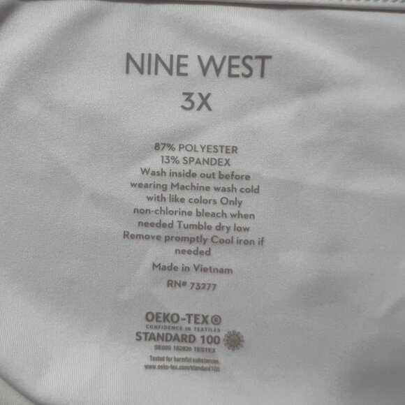 Nine West Plus Women’s Plus 3X Sculpting Stretch Tank Top in Daisy Dew Ivory NWT - Picture 7 of 9